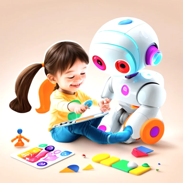 Kinder spielen mit KI-gestütztem Lernspielzeug